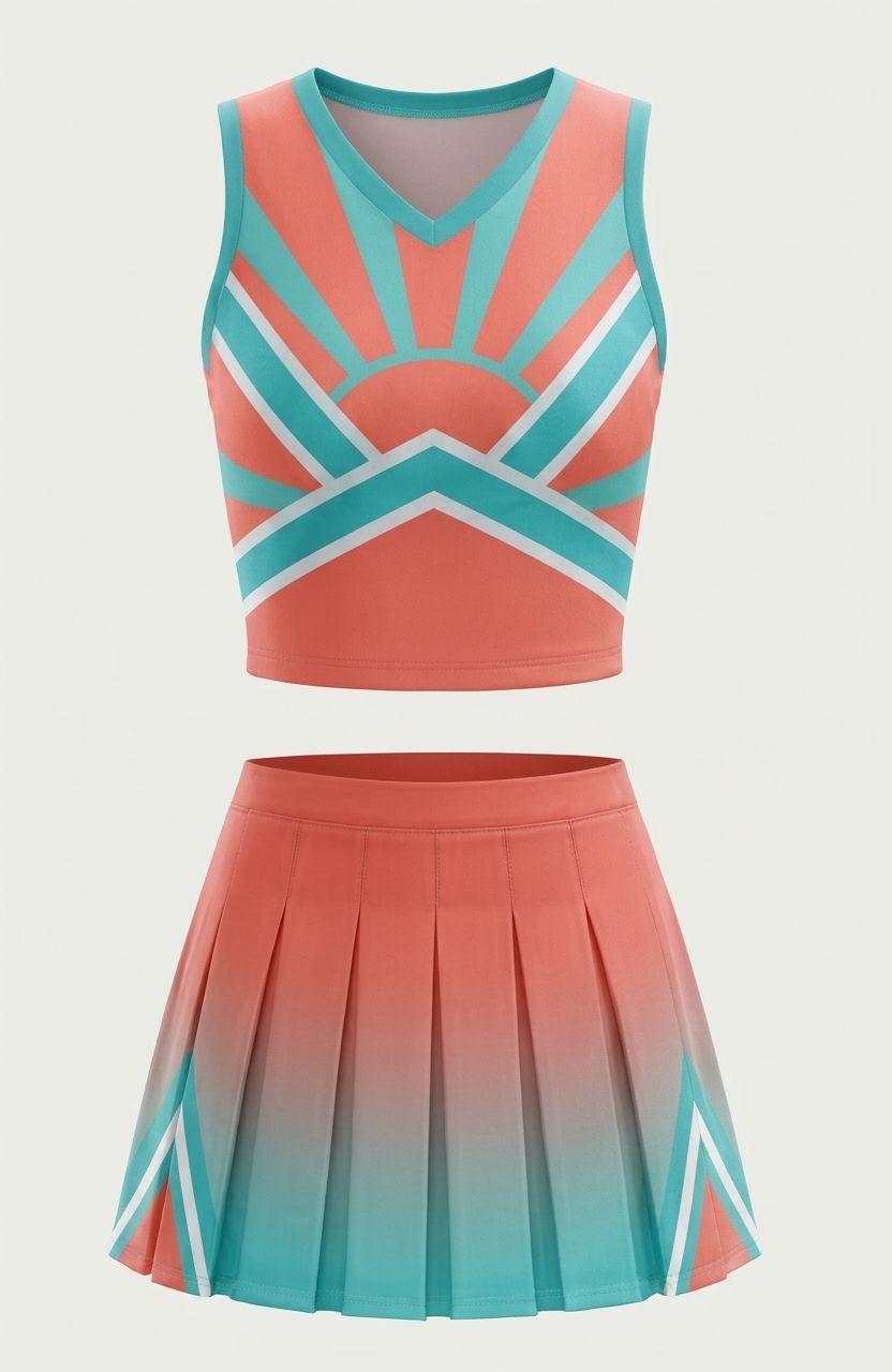 Sublimated custom Cheer Leader uniform 03